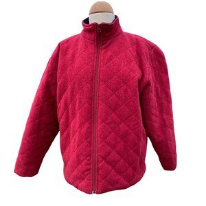 Vintage Woolrich Womens Red Quilted Jacket Size L… - image 1